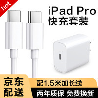 XUNMEILE 迅美乐 ipadpro充电器mini6数据线20w快充头11/12.9英寸ipadair4苹果平板电脑迅美乐 《套装》iPadpro快充头+1.5米快充线