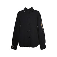 国王与夜莺 神兽系列 猎杀本能 JK制服 西式制服 女士长袖衬衫 黑色 M