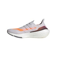 adidas 阿迪达斯 Ultraboost 21 男子跑鞋 FY0375 灰/白/橙 44.5