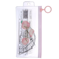 M&G 晨光 粉粉桃气系列 ARL960A0 学生考试绘图测量套尺 4件套