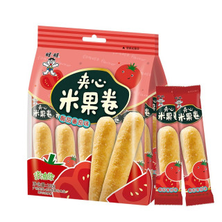 wantwant旺旺夹心米果卷酸甜番茄味180g