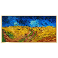 弘舍 文森特·梵高《黄金麦田》87x43cm 1890 油画布 闪耀金实木框
