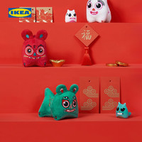 IKEA宜家KUNGSTIGER坤蒂格装饰毛绒玩具虎春节中国风 白色