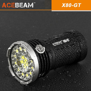 ACEBEAM X80-GT2超强户外搜索灯34000流明充电大手电泛光型便携强光手电筒 X80-GT标配(含四节电池不含充电器）白光