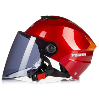 YEMA 野马 335 摩托车头盔 半盔 红色 均码