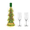 德国名庄雷兹酒庄雪兔圣诞树雷司令晚收甜白葡萄酒女生甜酒 雷兹圣诞树+香槟杯*2+酒塞灯