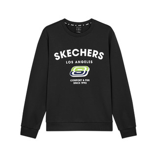 SKECHERS 斯凯奇 男子运动卫衣 L421M111/0018 碳黑 S