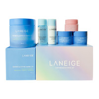 LANEIGE 兰芝 护肤套装 (第五代益生修护睡眠面膜70ml+莓果味夜间保湿修护唇膜3g+水衡透润精华水15ml+保湿乳15ml)