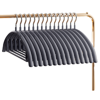 Joybos 佳帮手 无痕防滑浸胶衣架 二代加粗款 20个 曜石黑