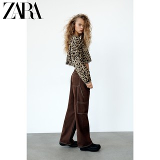 ZARA  女装 动物纹提花毛衣针织衫 02142234330