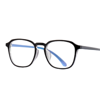 潮库 D161 黑蓝色TR90眼镜框+1.61折射率 防蓝光镜片