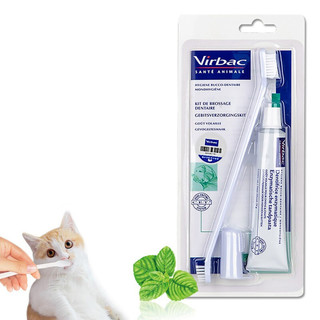 Virbac 维克 猫狗通用 牙刷牙膏套装 2件套