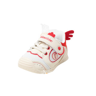 Ginoble 基诺浦 TXGB1918 儿童学步鞋 米白/红色 110码