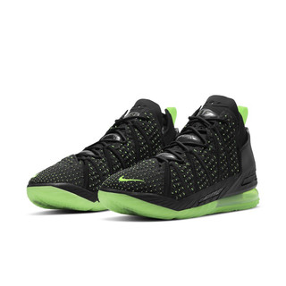 NIKE 耐克 LEBRON XVIII EP 男子篮球鞋 CQ9284-005 黑色/绿色 42.5