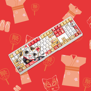 CHERRY樱桃3.0S招财猫主题定制键盘私人红轴黑轴青轴茶轴圣诞节11礼品