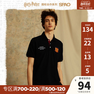 SPAO哈利波特合作系列情侣短袖T恤夏季新款男女SPHWA25D02（M/170、黑色）