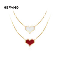 HEFANG Jewelry 何方珠宝 女士项链 HFH067075 红色