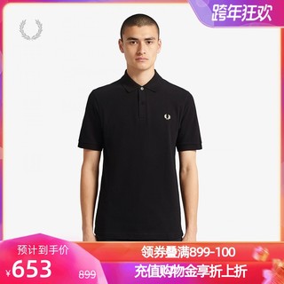 FRED PERRY 佛莱德·派瑞 男子POLO衫 FPXPOM3XXXXMG-BKX 黑色 38