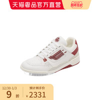 Bally白色红色牛皮革标志性logo板鞋小白鞋新年礼物