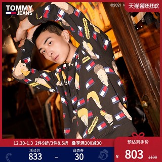 Tommy【特殊系列】男女同款满身卡通旗标印花卫衣DM0DM12344