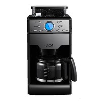 ACA 北美电器 全自动家用咖啡机研磨一体机煮茶机器壶现磨小型