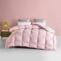  罗莱生活 LUOLAI 家纺 溯源系列 智∙享 鹅绒冬被 粉色 150*215cm