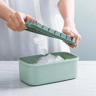 川岛屋冰块模具食品级速冻制冰神器带盖冻冰块储存盒硅胶冰格模具