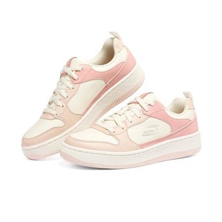 SKECHERS 斯凯奇 Sport Court 92 女子运动板鞋 149920/OFPK 米白色/粉色 37