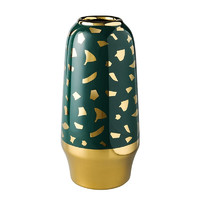 佳佰 轻奢孔雀绿陶瓷花瓶 20cm