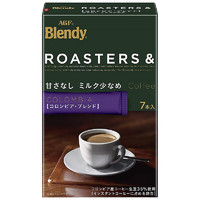 AGF Blendy ROASTERS 哥伦比亚无砂糖少奶 速溶咖啡 7袋
