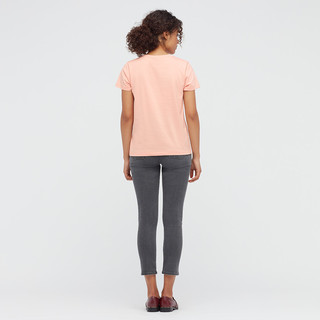 UNIQLO 优衣库 SUPIMA COTTON 女士圆领短袖T恤 433577 粉红色 XL