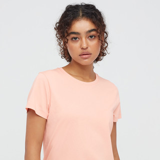 UNIQLO 优衣库 SUPIMA COTTON 女士圆领短袖T恤 433577 粉红色 XL