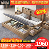实木高箱储物床1.8x2实木床主卧2.2米双人大床小户型现代简约家具