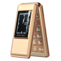 Coolpad 酷派 V66 按键老人手机 移动联通版 2G手机 铂光金
