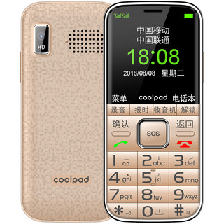 Coolpad 酷派 S628 移动联通版 2G手机 金色