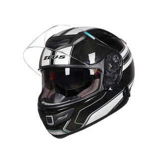 ZEUS 瑞狮 ZS-1200E 摩托车头盔 全盔 N41黑白色 L码