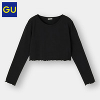 GU极优女装短款T恤显瘦百搭长袖打底女BM风331535