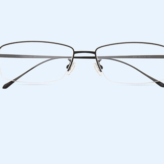 潮库 2020 经典黑色纯钛眼镜框+1.74折射率 防蓝光镜片