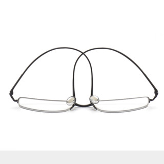 潮库 2020 经典黑色纯钛眼镜框+1.61折射率 防雾防蓝光镜片