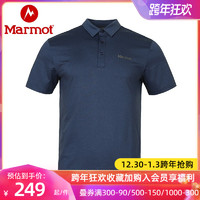 【21新品】Marmot土拨鼠夏季运动户外吸湿速干男士短袖Polo衫T恤