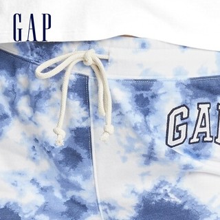 Gap女装LOGO扎染直筒短裤622223 2021夏季新款时尚潮流运动裤子女