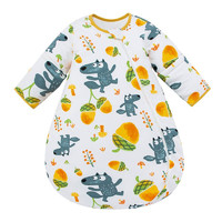 米乐鱼 旅途系列 婴儿纯棉一体睡袋 松果雨 80码