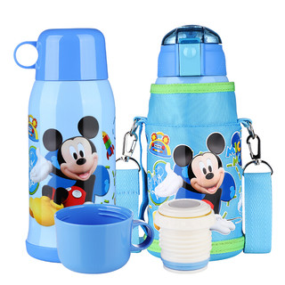 Disney 迪士尼 6002M 儿童保温杯+吸管盖+直饮盖 550ml 米奇蓝色