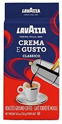 LAVAZZA Crema E Gusto 研磨咖啡混合咖啡粉,浓缩咖啡深度烘焙,8.8 盎司