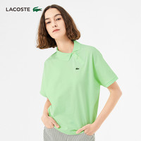 LACOSTE法国鳄鱼女装21新款时尚宽松翻领蝙蝠袖短袖POLO衫|PF5941