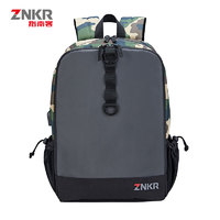 指南客 ZNKR 开学礼物 双肩包迷彩包电脑包 男户外时尚通勤包 都市狼牙 Z1815黑色