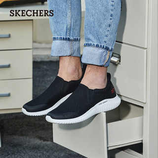 Skechers斯凯奇2021年秋季新款一脚蹬男鞋透气运动休闲健步鞋子