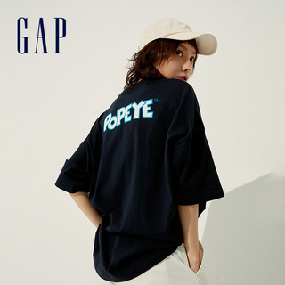 【大力水手联名】Gap男女同款纯棉印花T恤752106夏季2021新款