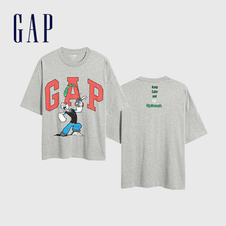 【大力水手联名】Gap男女同款纯棉印花T恤752106夏季2021新款