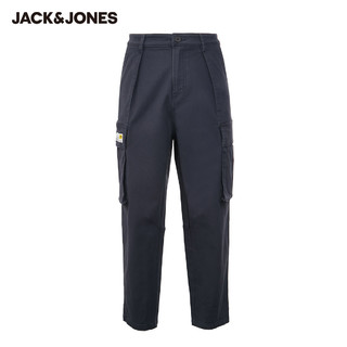 JackJones杰克琼斯outlets夏季男工装风口袋弹力舒适字母牛仔裤